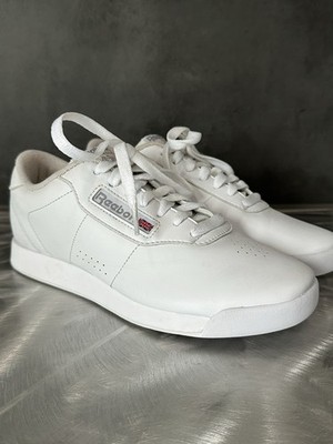 NEW VINTAGE REEBOK PRINCESS CLASSIC All White Athletic Sneakers Sz 6.5 116581218