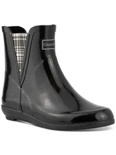 CHARTER CLUB Womens Black Goring Cloudburst Round Toe Rain Boots 9 M