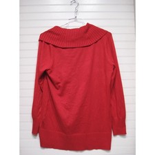 Cable Gauge Womens Long Sleeve Pullover Red Sweater Size L