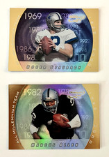 Lot of 2 2000 Quantum Leaf All Millennium Team Marcus Allen Roger Staubach /1000