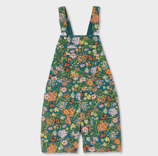 DULUTH Women's Heirloom Gardening 7" Short Overalls, Midnight Green Monarchs NE