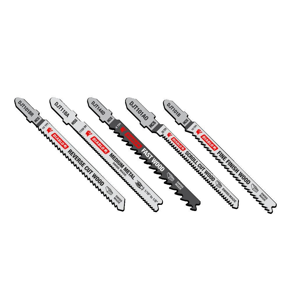 Набор лобзиковых лезвий Diablo Tools из высокоуглеродистойбыстрорежущей стали с Т-образным хвостовиком-Деревометалл 3490₽