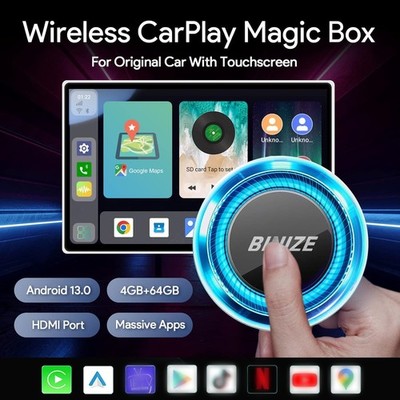 CarPlay AI Box Android 13.0 Carplay & Android Auto Wireless for YouTube