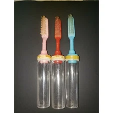 VIntage 1950's Travel Toothbrush Lot of 3 New Old Stock U68