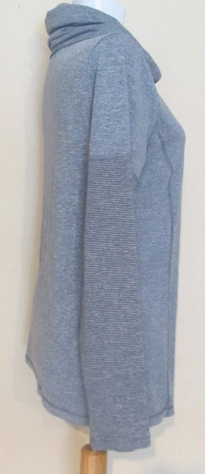 Danskin Now Gray Long Sleeve Dri More Cowl Neck Top Women's Size 8 ~ NICE - Image 3 of 4