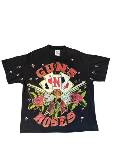 Guns N Roses Tee Tour Shirt Rock Band 90s Size XL A 1990s vintage concert t-shirt, vintage, size XL, single stitch, B+ condition