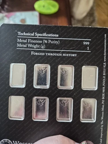 Wessex Mint Silver Bullion Eagle 8x 1 gram collection ✨️