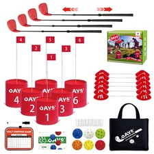 OAYE Backyard Golf Game Set, 6 Hole Lawn with Clubs 4R Carry Bag