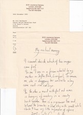 George Melly Jazz Singer Autograph 1993 Source Letter Macmillan Charity Quote