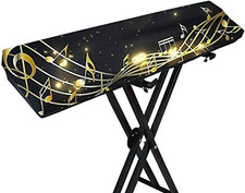 Piano Keyboard Dust Cover,61/88 Key Keyboard Cover with Adjustable Stretchable E