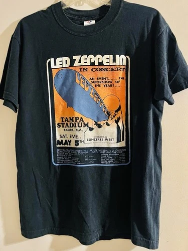 Led Zeppelin Concert Performance Vintage Tee M Vintage vintage concert t-shirt, vintage, single stitch, B+ condition