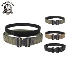 Tactical 2" Belt Quick Release Laser Cut Metal Buckle MOLLE Combat Airsoft Belts