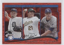 2014 Topps League Leaders Red Hot Foil Anibal Sanchez Bartolo Colon #117 0a1