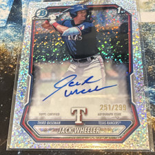 2026 Bowman Baseball Jack Wheeler Texas Rangers 1st Bowman Speckle Auto /299 