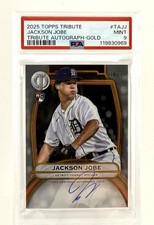 2025 Topps Tribute - Tribute Autographs Jackson Jobe #TAJJ # 28/75 PSA 10