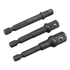 Impact Grade Socket Adapter Set 3" Extension Bit 1/4" Hex Shank