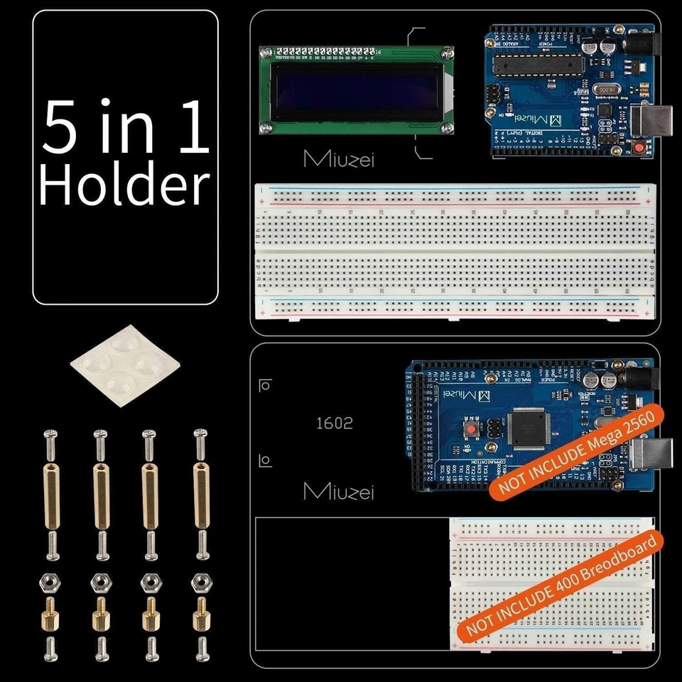 Miuzei Starter Kit Compatible with Arduino Projects, Circuit BreadBorad, LCD1... - Image 4 of 4