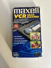 Maxwell VCR Head Cleaner Camcorder Compatible VHS VP-100 Dry Tape Used VG+