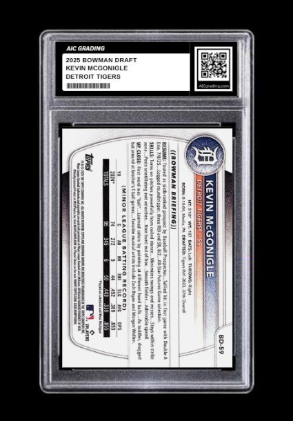2025 Kevin McGonigle Bowman Draft Rookie Card #BD-59 Graded 10 | eBay