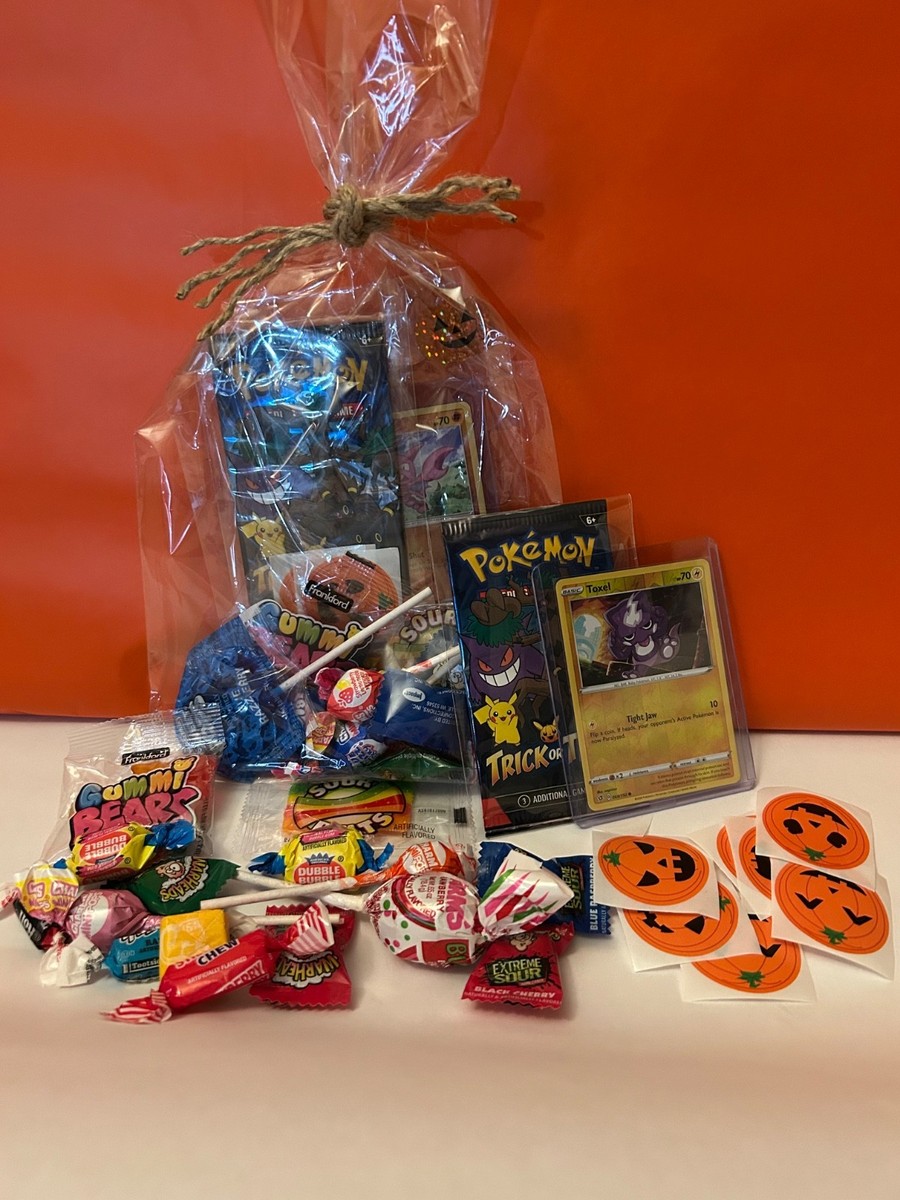 pokemon cards party favors Halloween Trick OR Treat Bags POKEMON Party Favor Goodie Bags Cards Candy +  More