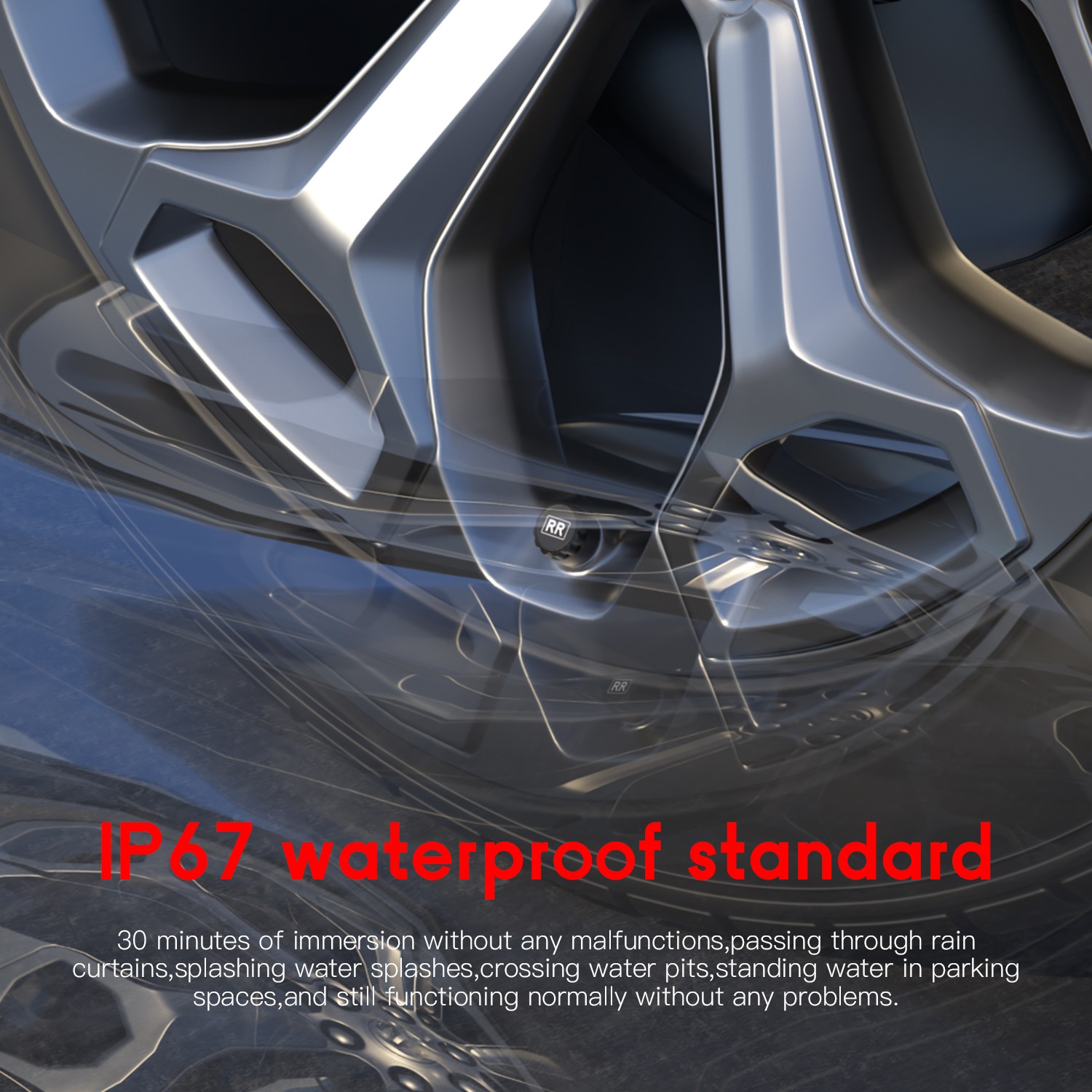 Tire Pressure Monitoring System TPMS Kit 4 Internal Sensors Car Solar Wireless