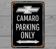 Camaro Parking Only 8 x 12 Vintage Novelty Metal Sign Shrink-Wrapped New!