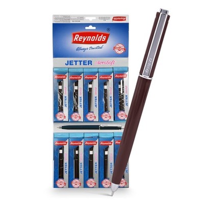 10X Reynolds JETTER AEROSOFT Ball Pen Multicolour Body With Comfortable Grip FS