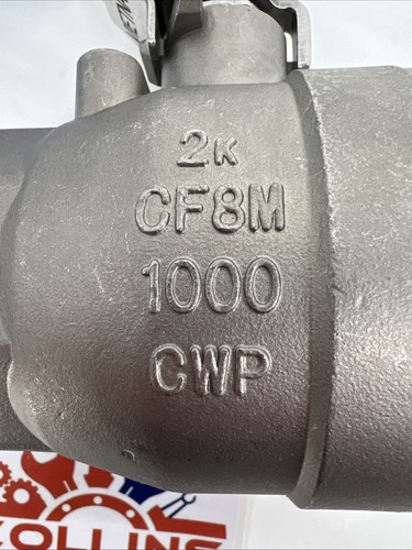 FNW FNW200AK 2" Ball Valve Stainless Steel CF8M 1000 CWP Full Port - Picture 4 of 10