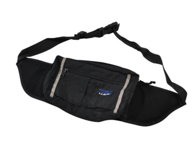 Vintage L.L. Bean Outdoors 90s Hiking Black Cross Bag Fanny Pack