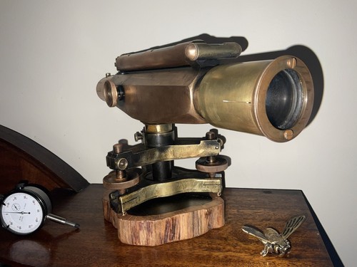 dumpy London Stanley Brass Antique wooden case. Make Offer. Must Sell - Picture 4 of 16
