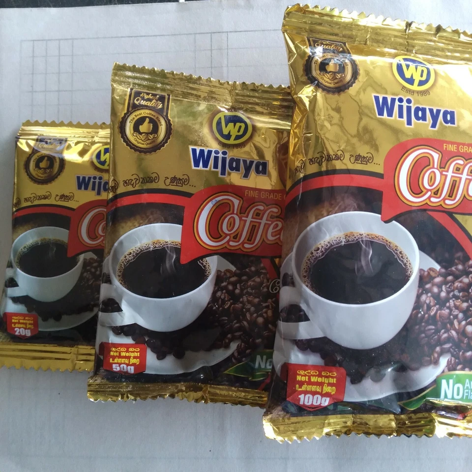 Ceylon Coffee Powder Black Aroma Organic pure Natural Quality Pantry 50 g 2 pcs Foto 2 de 4