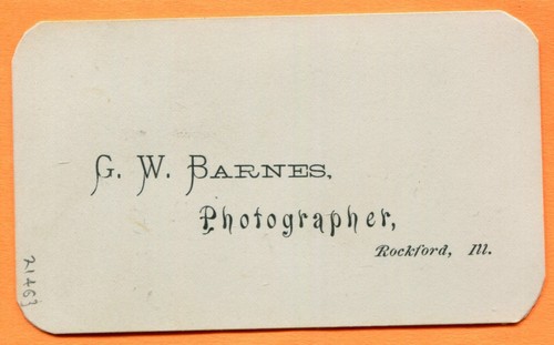 CDV Rockford, IL, Portrait of a Bearded Man, by Barnes, circa 1870s Backstamp - Picture 2 of 3