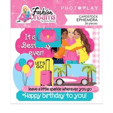 DieCuts Fashion Dreams Barbie Sparkle On Best Day Ever Happy Birthday Pink Car