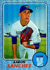 2017 Topps Heritage Aaron Sanchez Chrome Blue Refractor #THC-468 -/68 