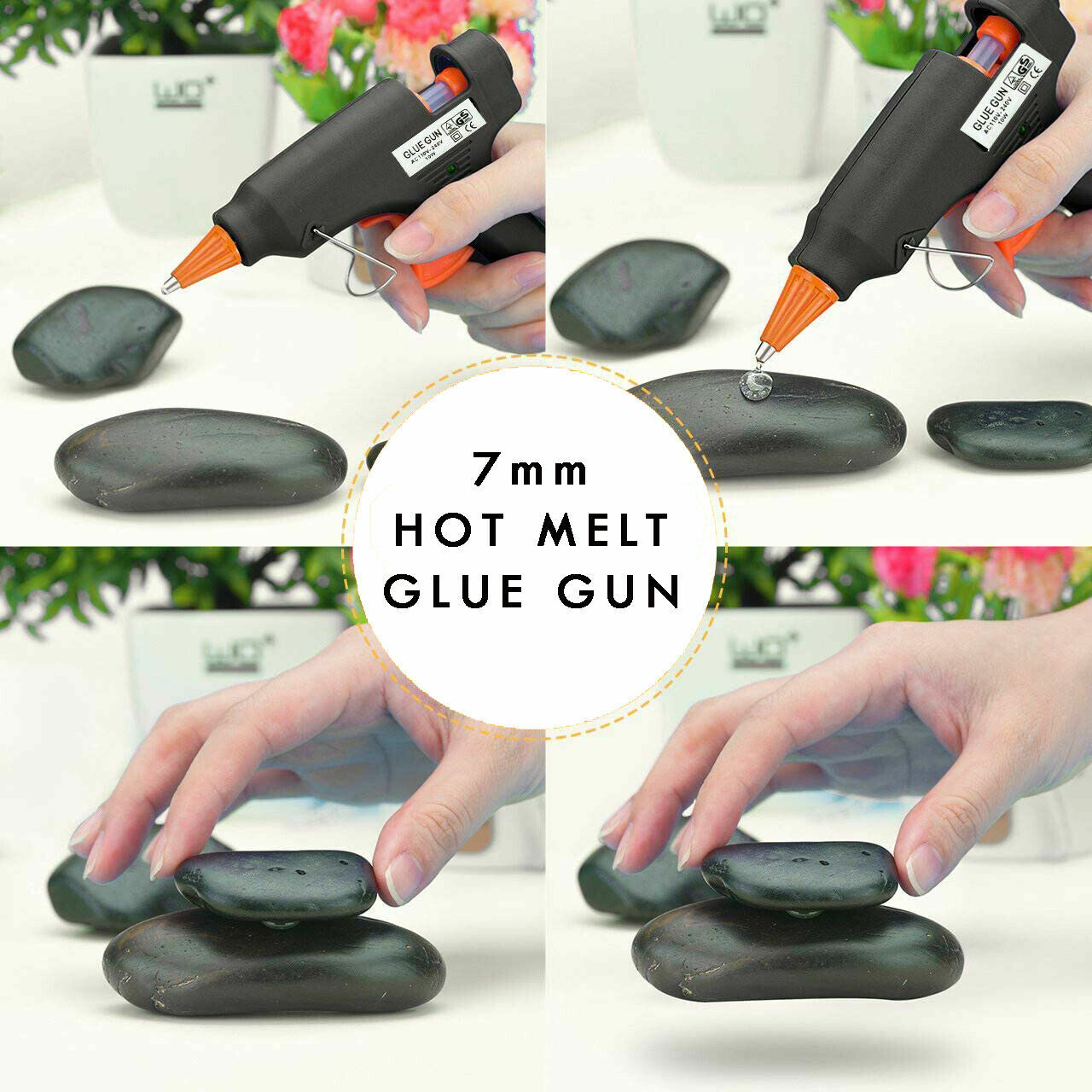 Hot Melt Mini Glue Gun Electric with 50 Adhesive Glue Sticks Hobby