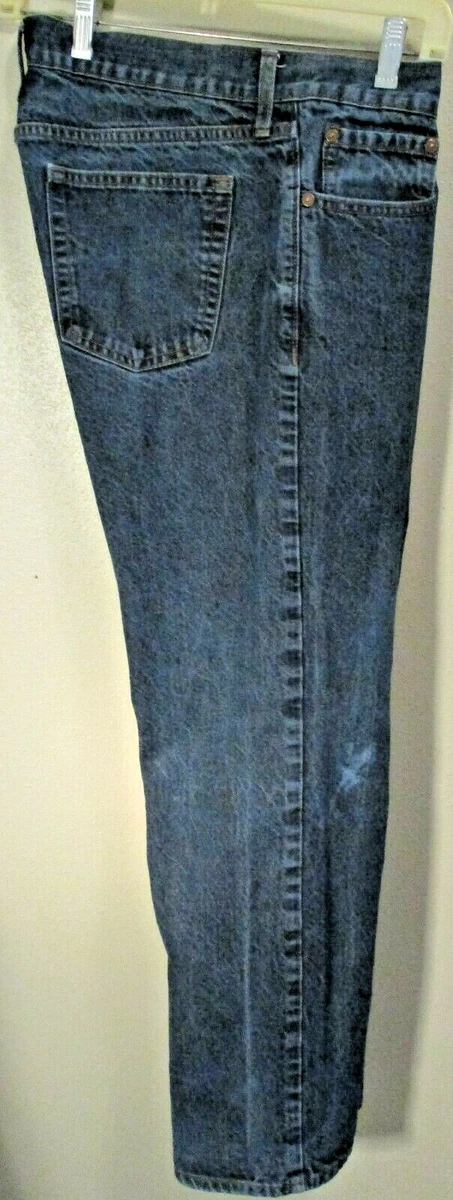 Old Navy Regular Fit Straight Leg Acid Wash Blue Jeans Size 34x27 Men s EUC