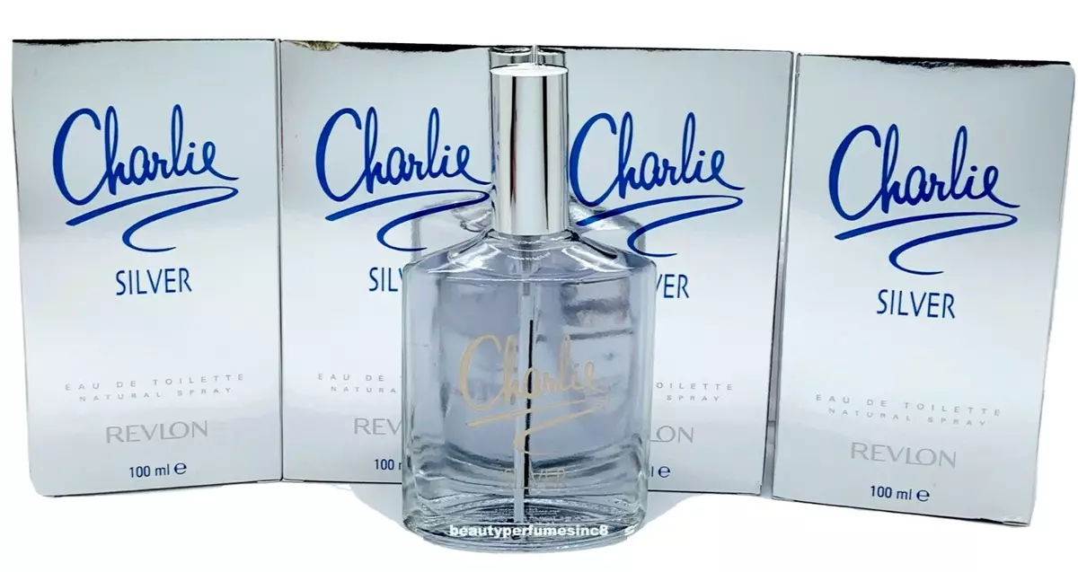 Lot of 4 Charlie Silver Perfume by Revlon 3.4 oz EDT Spray New in box