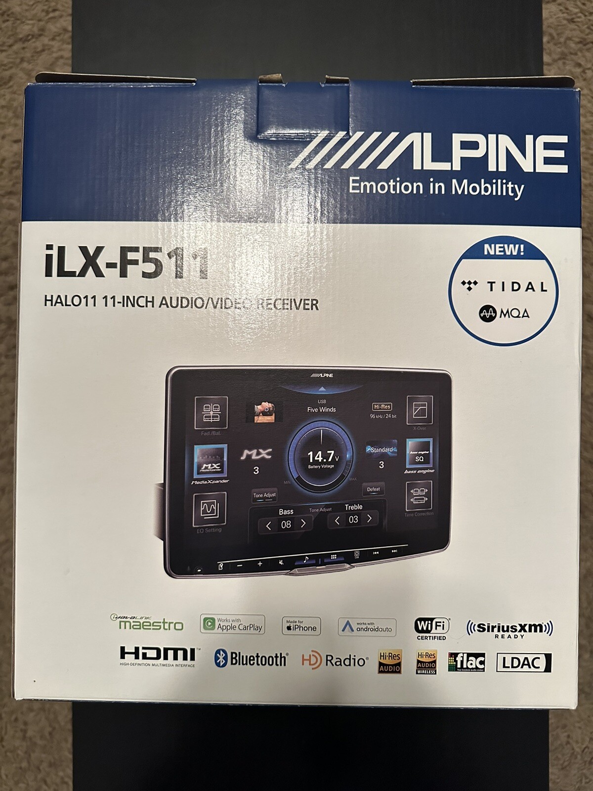 Alpine iLXF511 Halo11 1DIN 11" Apple CarPlay Android Auto Car Stereo