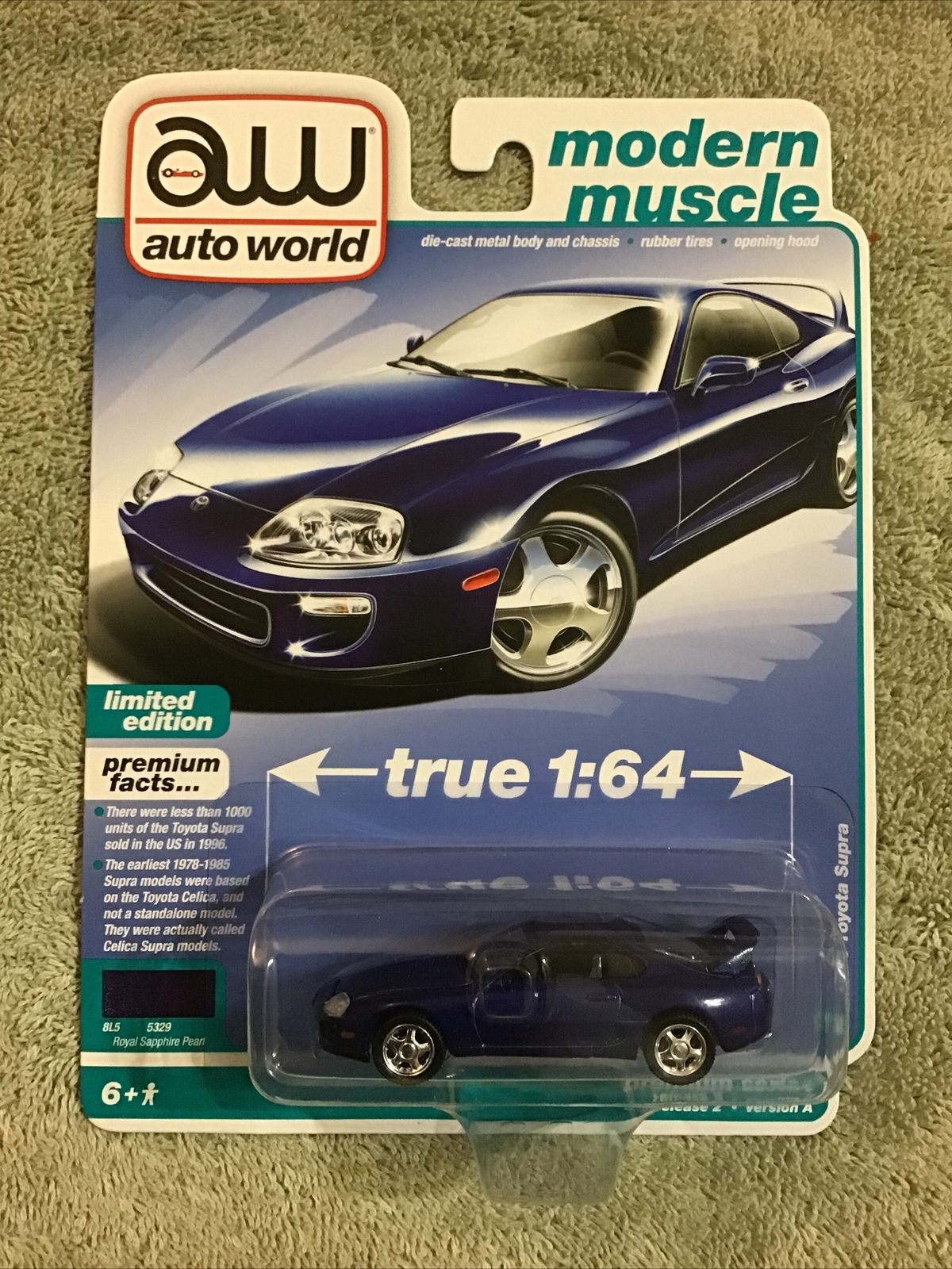 1996 Blue TOYOTA SUPRA - 2022 Auto World Premium Modern Muscle R2VA | eBay