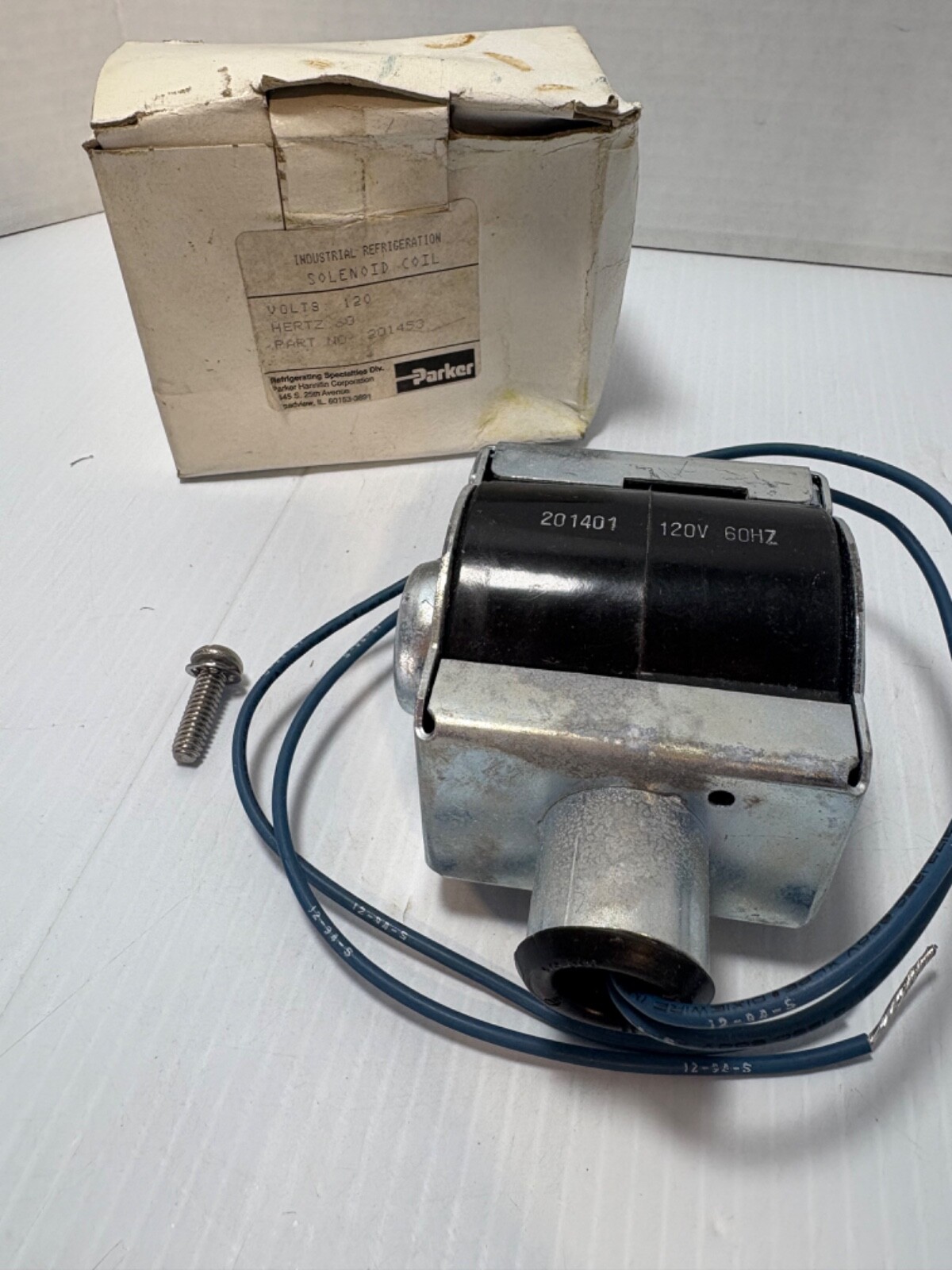 Parker Solenoid Coil 201453 | 120V 60Hz | Industrial Refrigeration