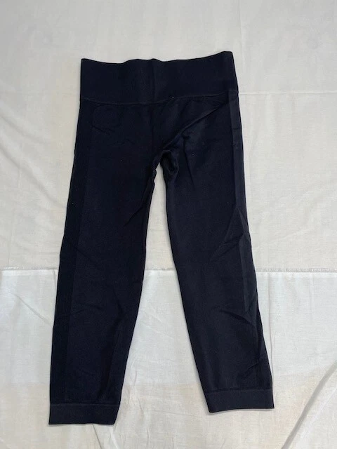 Forever 21 Juniors Leggings Black Activewear Wide Waistband Logo Size Medium - Image 2 of 4