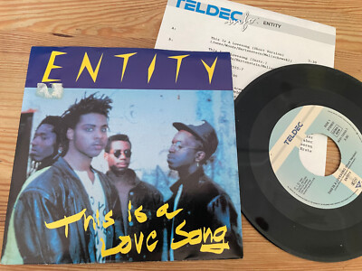 7'' Pop Entity   This Is A Love Song (2 Song) TELDEC REC ptd Presskit