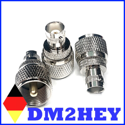 Adapter PL259 Stecker auf BNC Buchse  auch für AFU, SDR, Scanner, BOS, BiFu