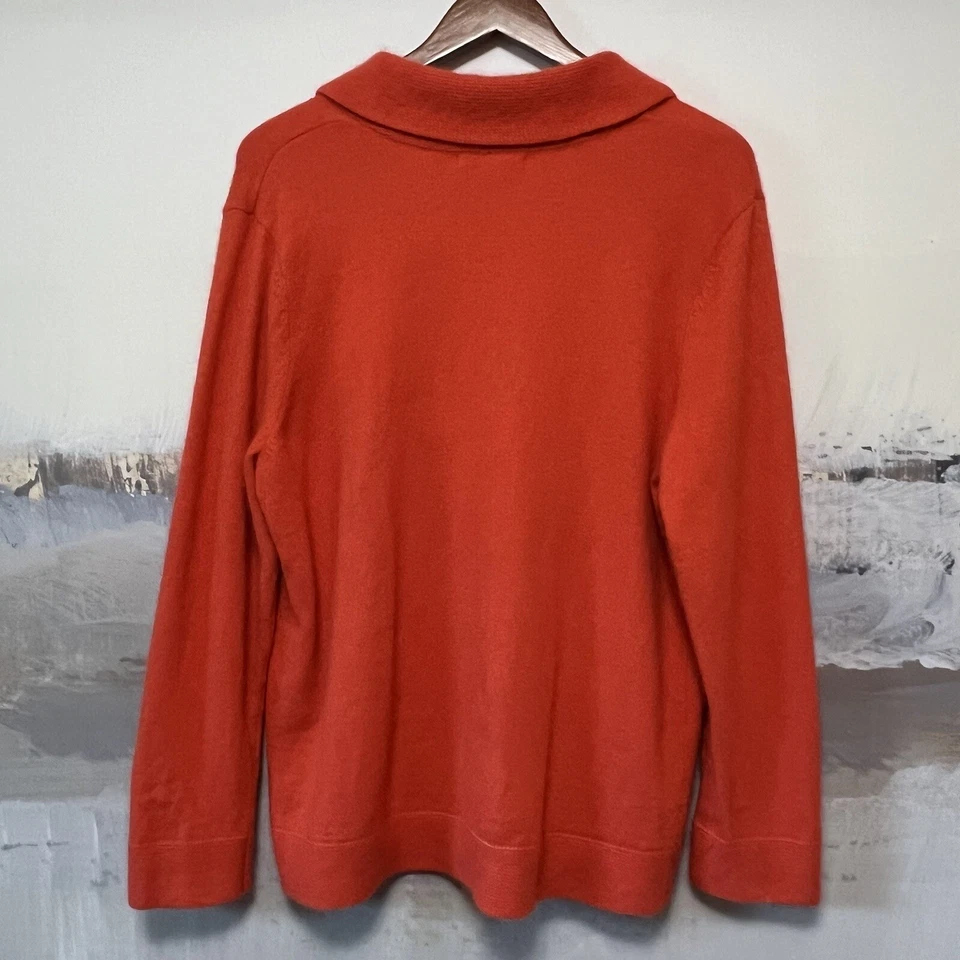 Suéter Sarah Spencer ANGORA LANA DE CORDERO Mezcla 1X Naranja Mantón Cuello Manga Larga Foto 3 de 4