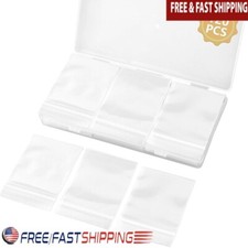 120 PCS Resealable Plastic Bags Mini Zip Baggies Clear Waterproof Jewelry Screws