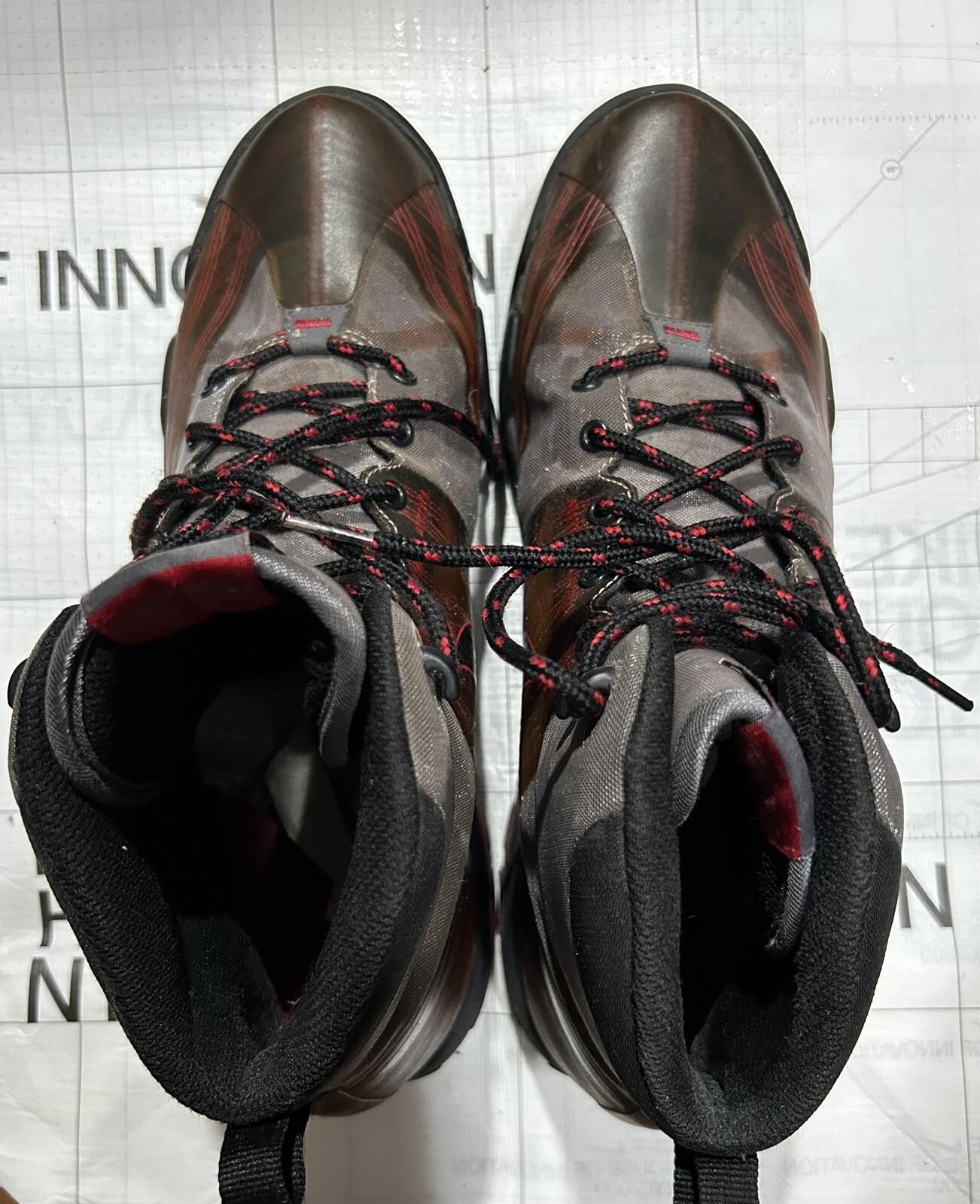 Rare NIKE Zoom Ashiko ACG Black Red Flywire Boots Col… Gem