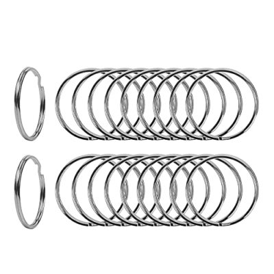 20 Pack 2 Inch/51mm Alloy Steel Keychain Rings for Arts Crafts Lanyards