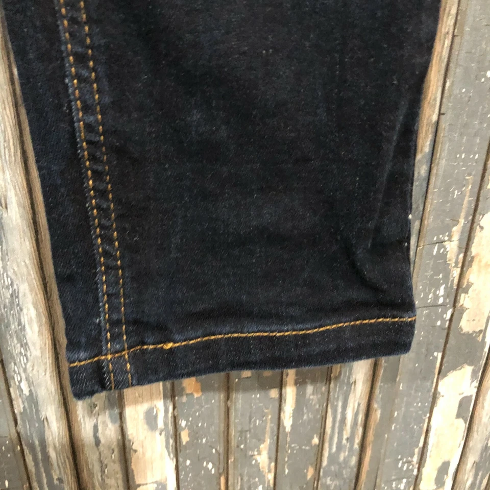 Pantalones de mezclilla BROOKLYN SUPPLY CO Jett ajustados tiro medio lavado oscuro talla 31x32 Foto 3 de 4