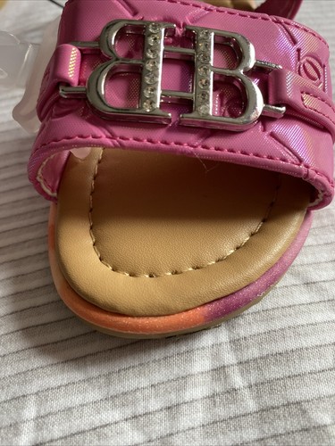 Sandalo NEBE RAGAZZE rosa iridescente strass brevettato logo cinturino alla caviglia bambino 7 - Foto 8 di 24