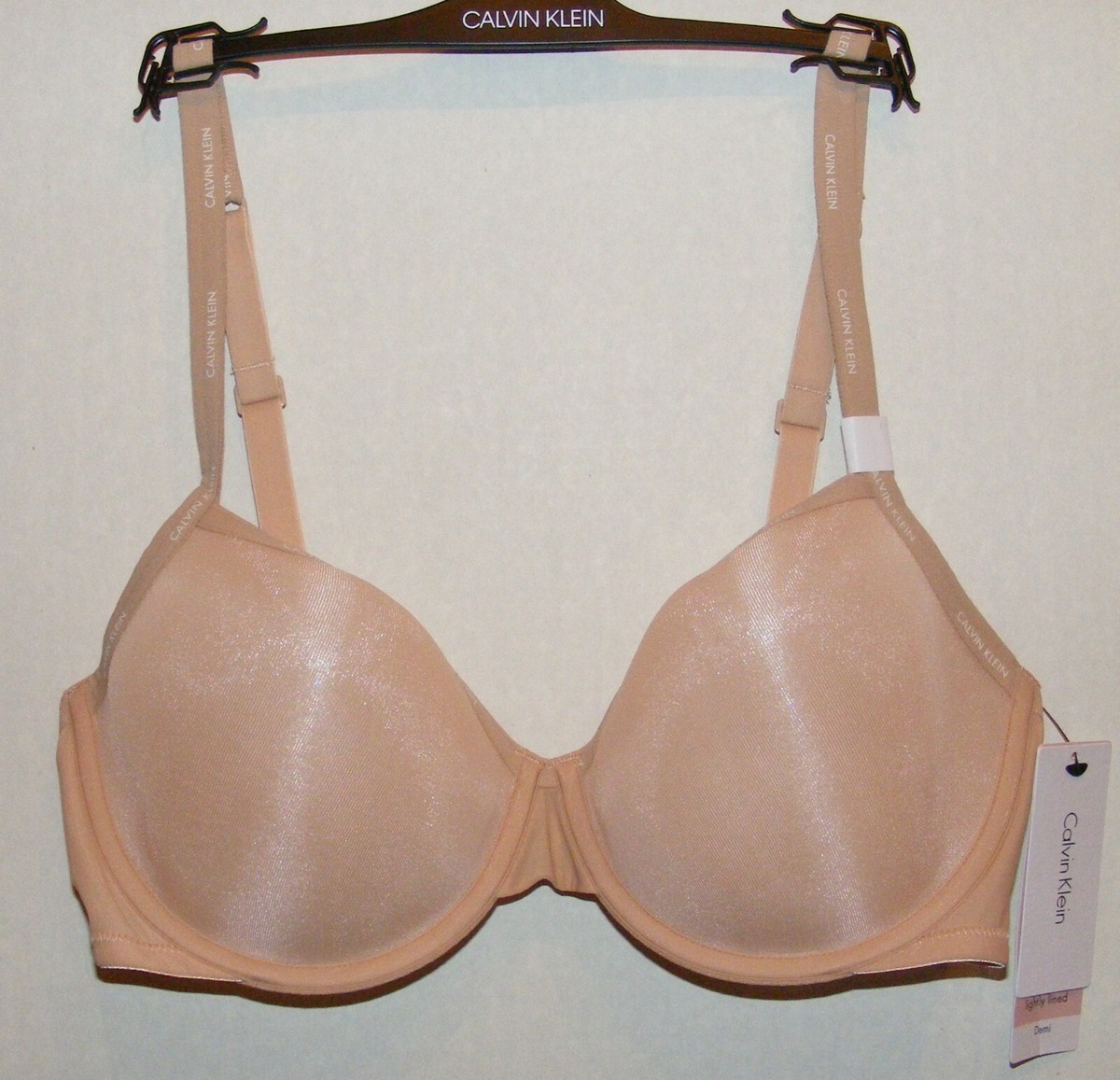 CALVIN KLEIN Bra Size 30C Underwire Lightly Lined Demi Breathable